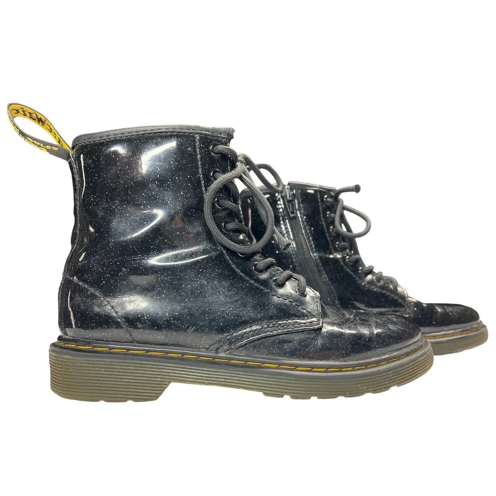 Dr. Martens Junior‎ 1460 Glitter Patent Leather Boots Youth Size 3 EUC